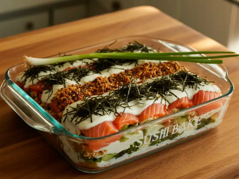 High Protein Sushi Bake Recipe: The Best 30g+ Protein Comfort Dish 6 high protein sushi bake recipe fresh from oven