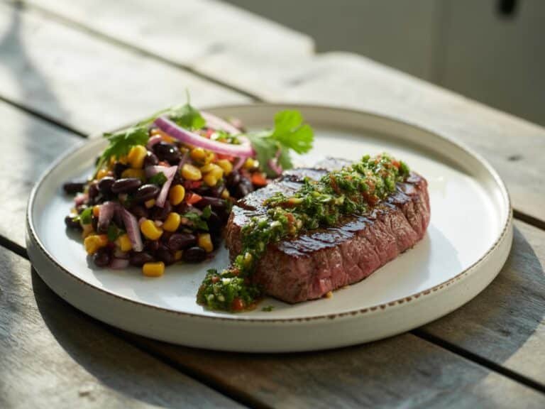 Steak Chimichurri Dense Bean Salad Recipe – The Best Combo! 7 steak chimichurri dense bean salad recipe featured