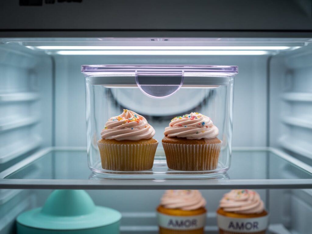 Honey Peach Cream Cheese Cupcakes – The Ultimate Fruity Delight You Must Bake 8 Storing honey peach cream cheese cupcakes in fridge