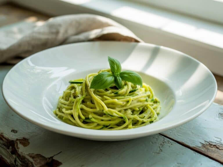 Meghan Markle Pasta Recipe – The Creamy Pasta Everyone’s Talking About 6 meghan markle pasta recipe plated with creamy zucchini